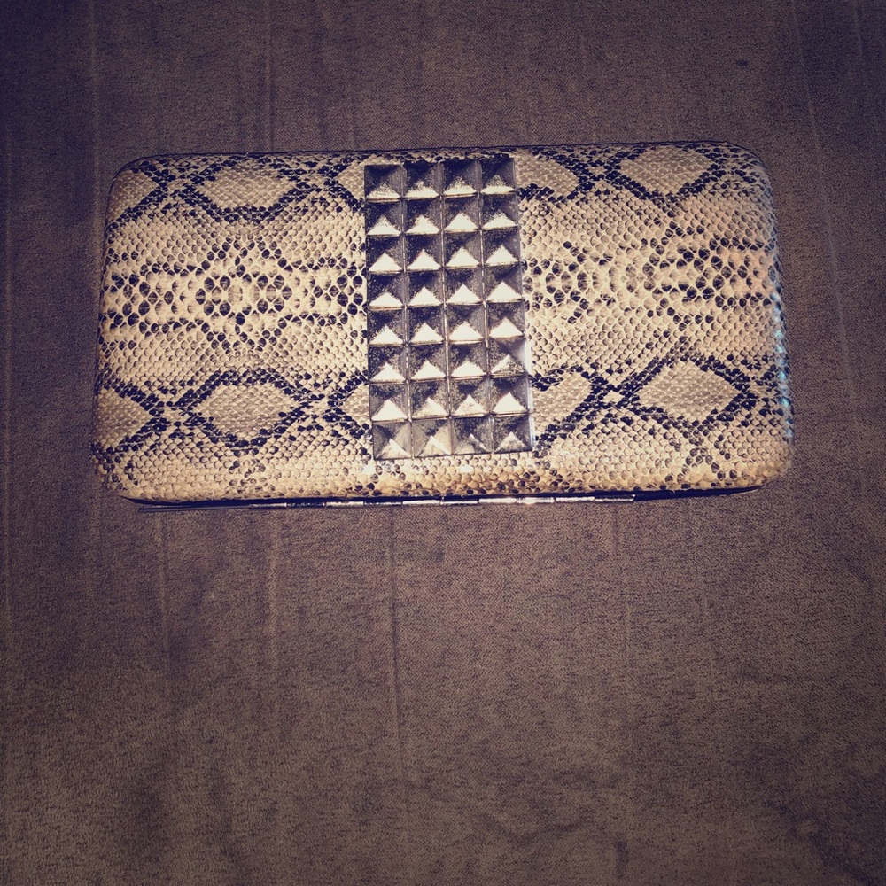 Snakeskin Studded Wallet
